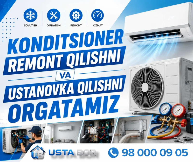 Konditsoner Ustanova Qilishni va Remont Qilishni O'rgatamiz
