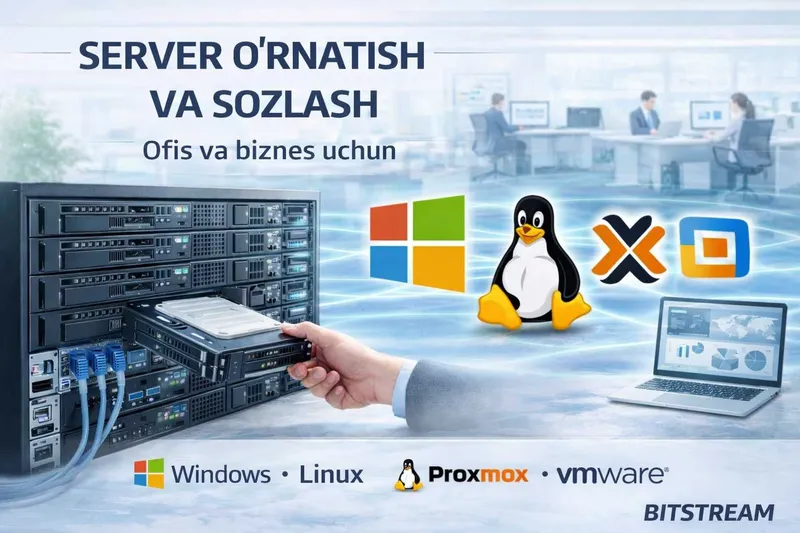 Server o‘rnatish va sozlash | Ofis va biznes uchun
