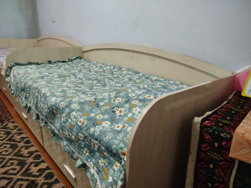 Bolalar uchun yotoq mebeli (180×85) qaymoq rang 3 Bolalar uchun yotoq mebeli (180×85) qaymoq rang 3