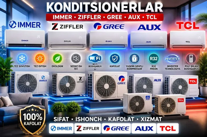 Konditsionerlar optom naqd savdo va muddatli to'lovga (Uzum ishonch)