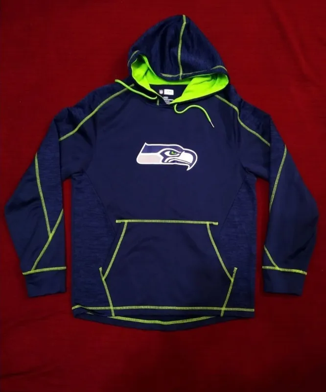 Из США мужская толстовка, с капюшоном Seattle Seahawks Performance