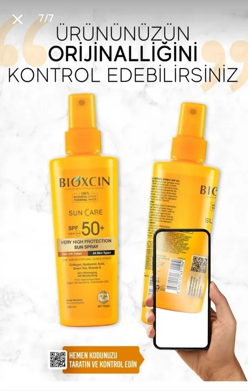 Bioxcin SunCare SPF 50+ Солнцезащитный спрей 200 мл (Турция) 7