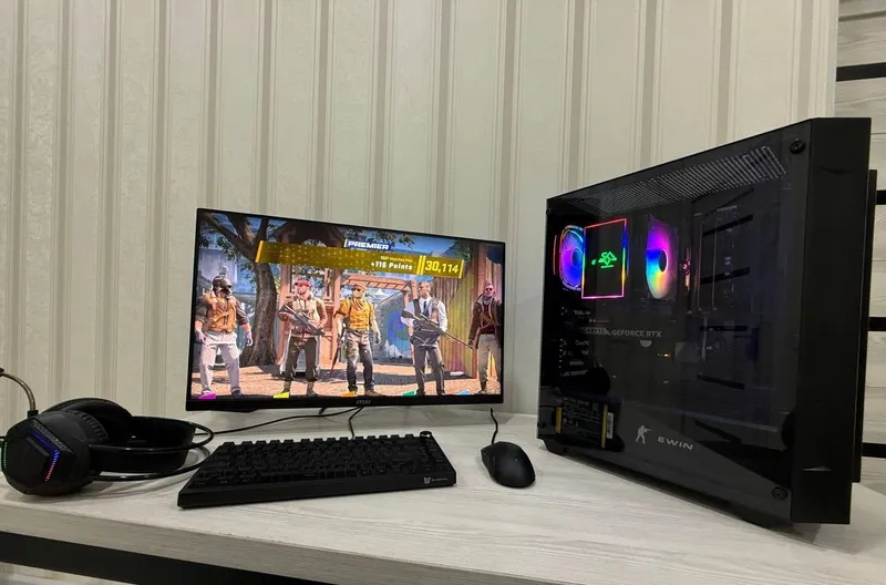 Gaming kompyuter Ryzen 5 5600X / RTX 5060 8GB / 16GB / SSD 1TB / MSI 27" 240 Gts 1 Gaming kompyuter Ryzen 5 5600X / RTX 5060 8GB / 16GB / SSD 1TB / MSI 27" 240 Gts 1