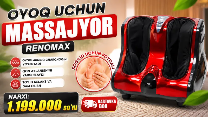 Renomax oyoq massajeri — 3D massaj 1 Renomax oyoq massajeri — 3D massaj 1