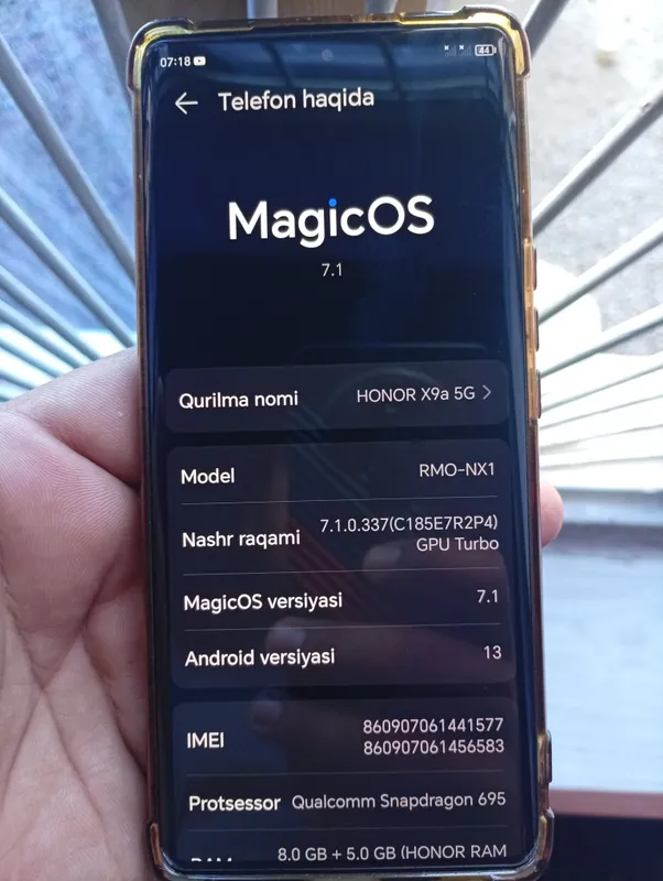 Продаётся Honir X9A, без дефектов, только IMEI зарегистрирован 1