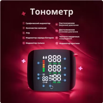 AKSIYA Bosimni o'lchash avtomatk elektron tonometr — фото 2