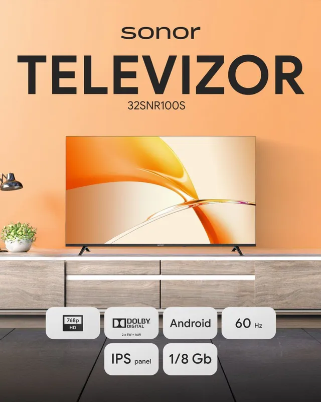 Телевизор 32 Smart Android/SONOR/IPS/смарт андроид 1 Телевизор 32 Smart Android/SONOR/IPS/смарт андроид 1