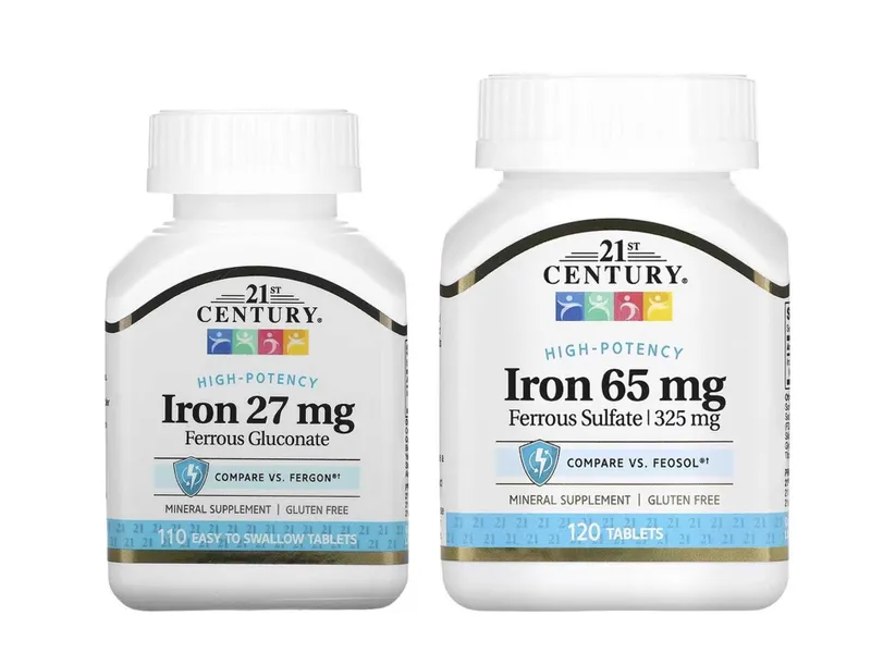 21st Century iron железо Iron, 65 mg, 120 Vegan Tablets temir
