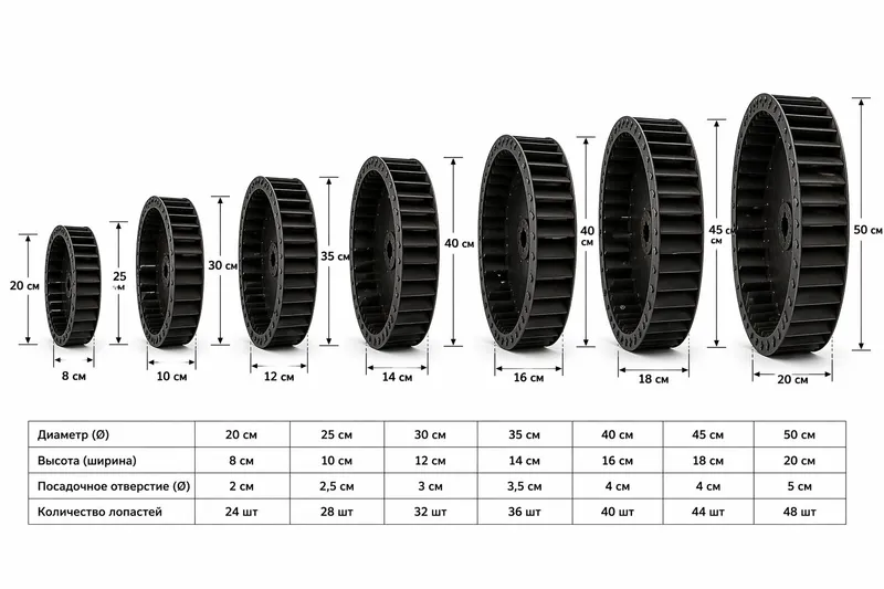 Саноат вентиляторлари blower impeller — фото 1