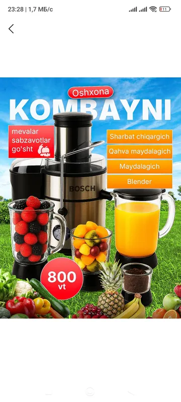 Oshxona kombayni 4/1da 4