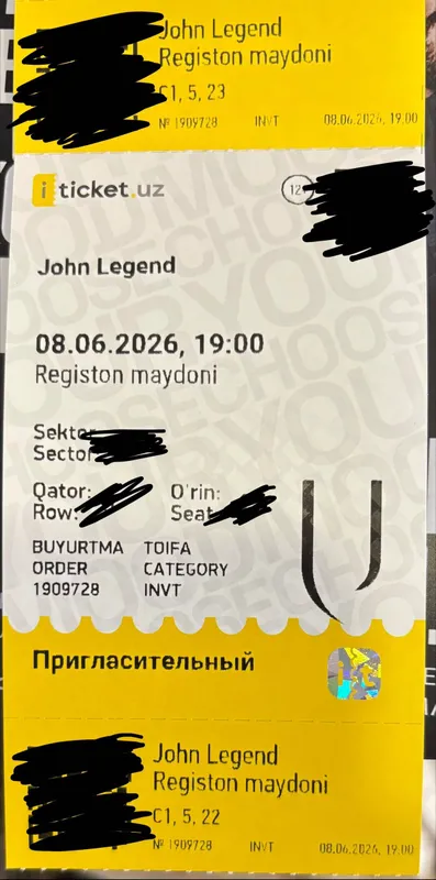 Билет на концерт John Legend