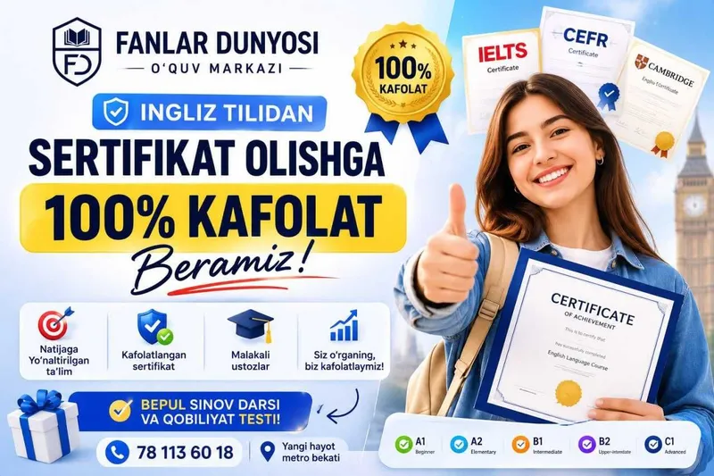 Sertifikat olishga 100% kafolat beramiz 3