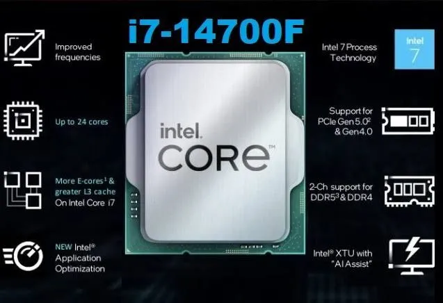 Intel® Core™ i7 processor 14700F 33M Cache, up to 5.40 GHz