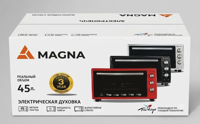 Новая Мини-печь MAGNA MF-4515-12S (45 литров) 1