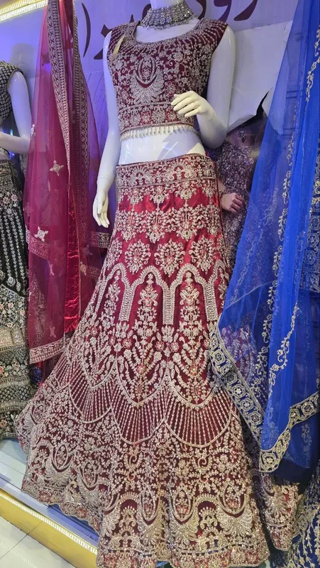 Bordo rangli lehenga set | Samarqand 2
