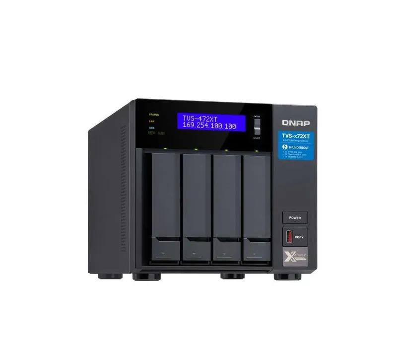 < Сетевой RAID-накопитель QNAP TVS-472XT-PT-4G 4-Bay 3.1GHz 4GB 3