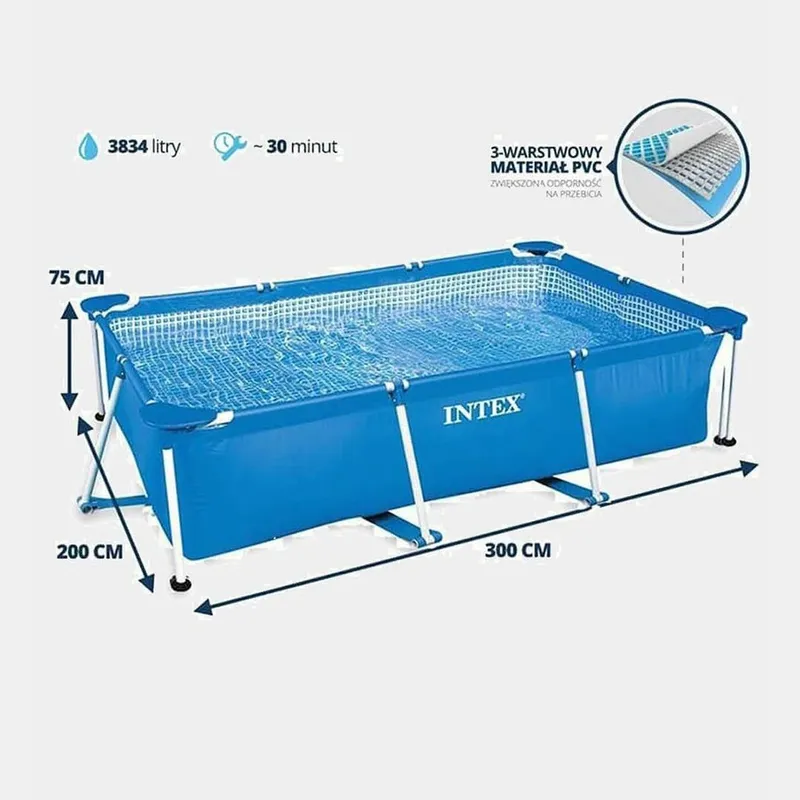 Бассейн каркасный бассейн INTEX 3×2×65 karkasli basseyn stoyka basseyn — фото 1