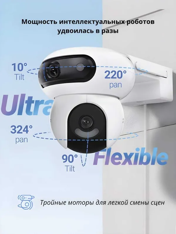 Ezviz H90 Dual 2K+ | Двухобъективная Wi Fi Камера | Видеонаблюдения — фото 1