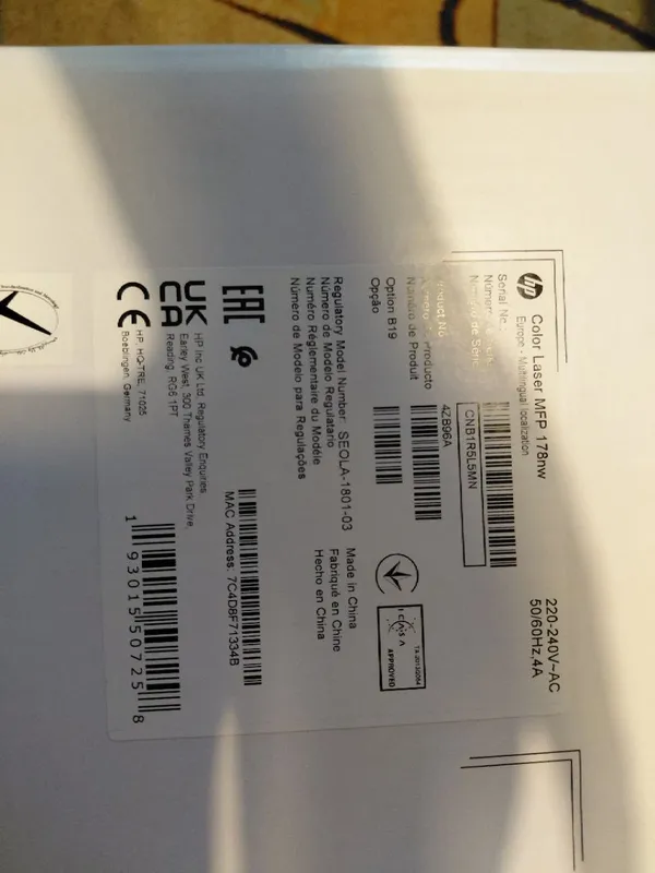 Rangli HP Color Laser MFP 178nw ko‘p funksiyali qurilmasi (Wi-Fi) 4 Rangli HP Color Laser MFP 178nw ko‘p funksiyali qurilmasi (Wi-Fi) 4