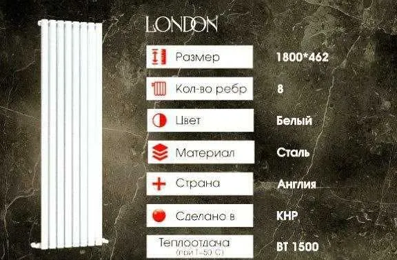 Вертикальные радиаторы LONDON дизайн для вашего дома