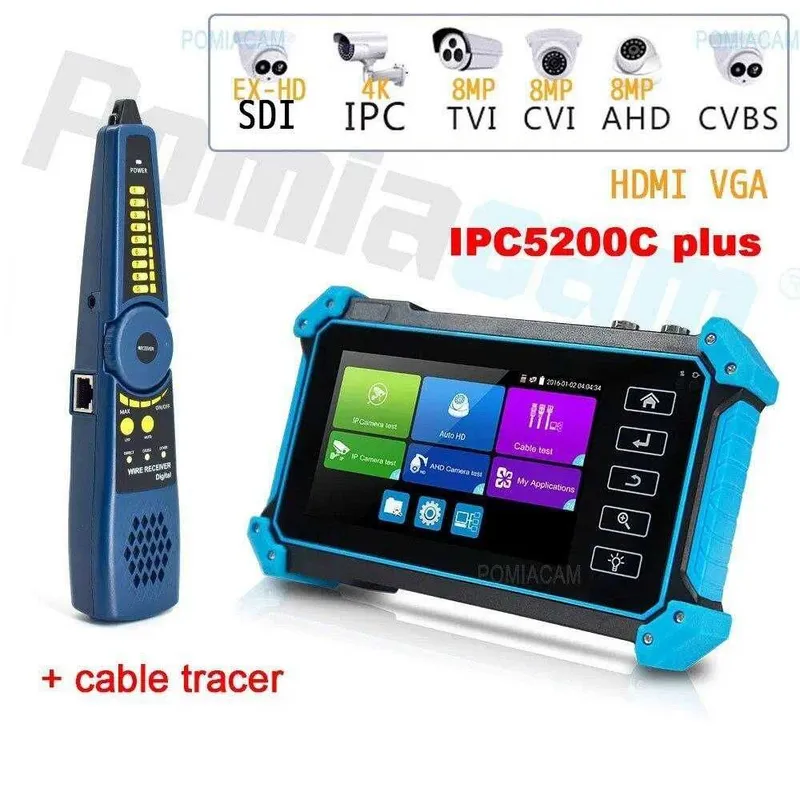 IPC tester 8k universal / IPC тестер 8к для камера с шупом 6 IPC tester 8k universal / IPC тестер 8к для камера с шупом 6