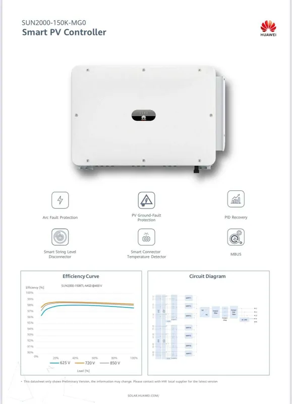 Huawei 150kw on grid global version Huawei 150kw on grid global version