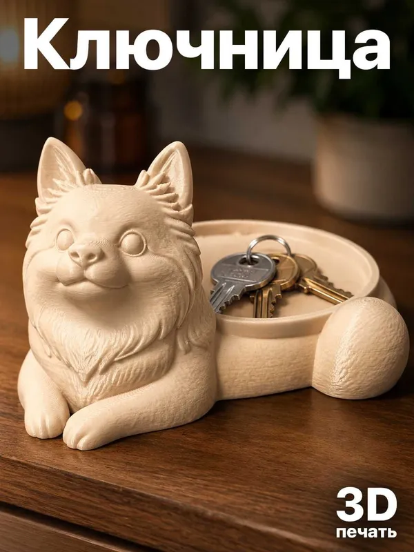 Ключница «Кошка» хранения ключей 3D-печати