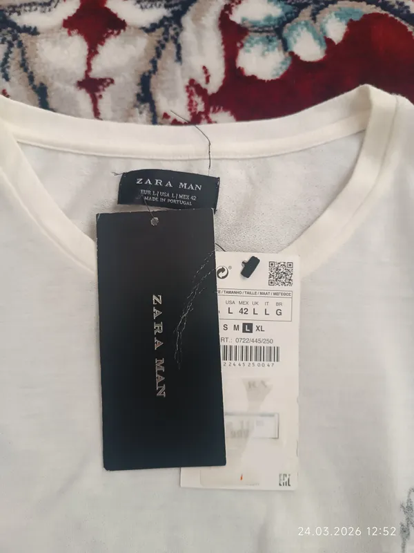 Футболка от бренда ZARA MAN 2 Футболка от бренда ZARA MAN 2