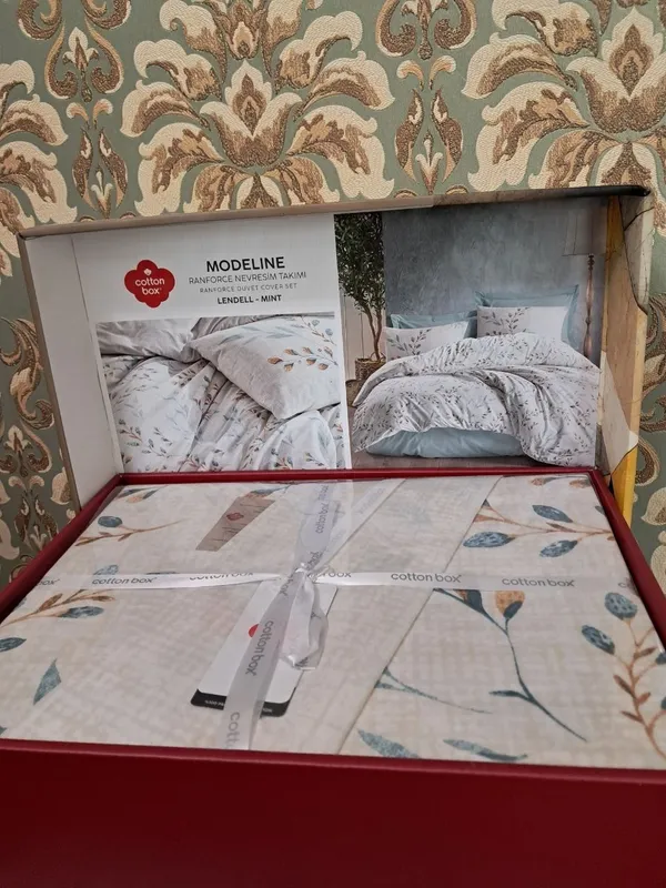 Комплект постельного белья Cotton Box Modeline Lendell Mint - Новый Комплект постельного белья Cotton Box Modeline Lendell Mint - Новый