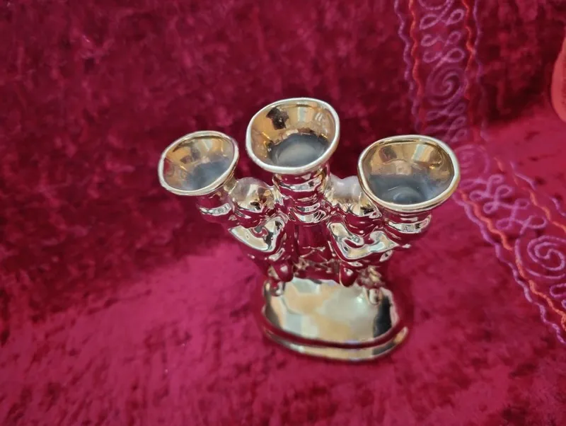 Светильник Котята ( синяя лампа ) , подсвечник Ангелочки 5