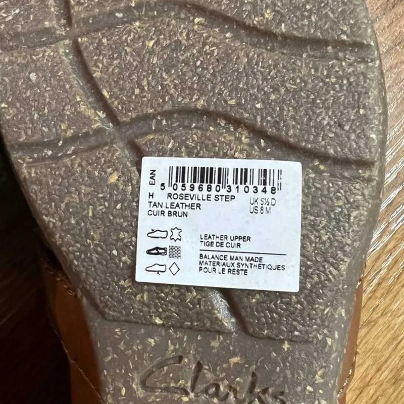 Кожаные женские сандалии Clarks, оригинал, размер 38.5-39 — фото 5