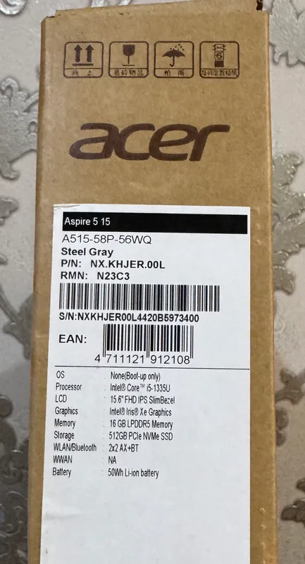 Noutbook noutbuk Acer i5 16/512gb A515-58p-56wq 6