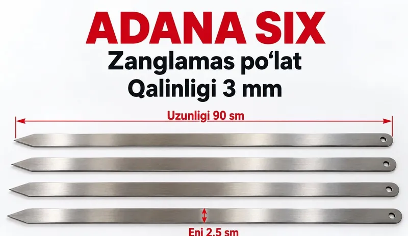 Adana nerjaveyka six 90sm Кавказская шампур 1 Adana nerjaveyka six 90sm Кавказская шампур 1