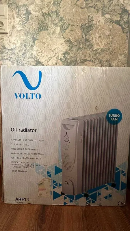 Мощный масляный обогреватель VOLTO 2500W с ТУРБО-вентилятором 1 Мощный масляный обогреватель VOLTO 2500W с ТУРБО-вентилятором 1