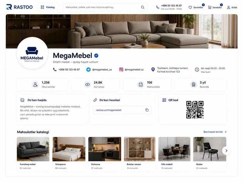 Do‘koningiz uchun online katalog va QR kodli vitrina 3 Do‘koningiz uchun online katalog va QR kodli vitrina 3