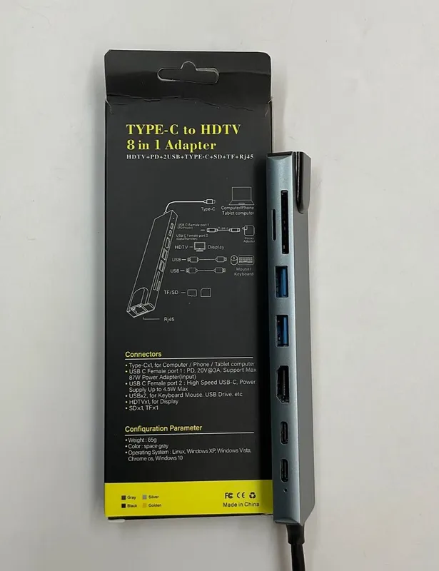 Хаб-адаптер USB Dockstation 8-в-1 (USB 3.0 HUB) 1 Хаб-адаптер USB Dockstation 8-в-1 (USB 3.0 HUB) 1