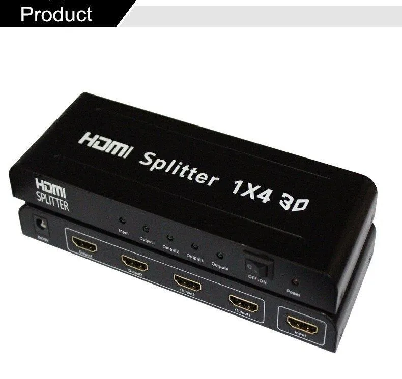 Сплитер HDMI 1× 4 / 4 k с адаптером 5 v 2 Сплитер HDMI 1× 4 / 4 k с адаптером 5 v 2