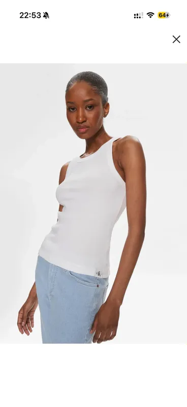 Майка белая базовая Calvin Klein оригинал