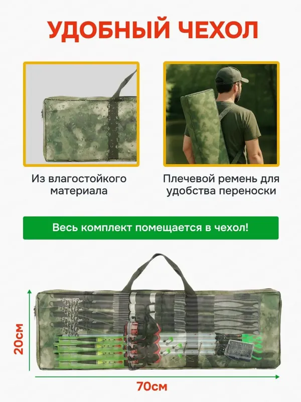 Удочка , снасти , рыбалка. Полный комплект от А до Я. Комплект на 4-ых — фото 5