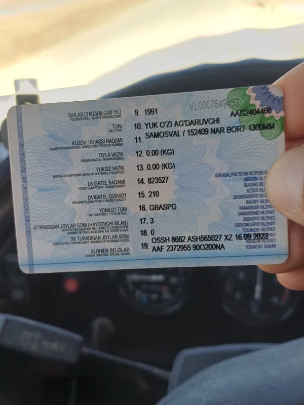 Камаз 55111 сотилади 1991 йил метон бор