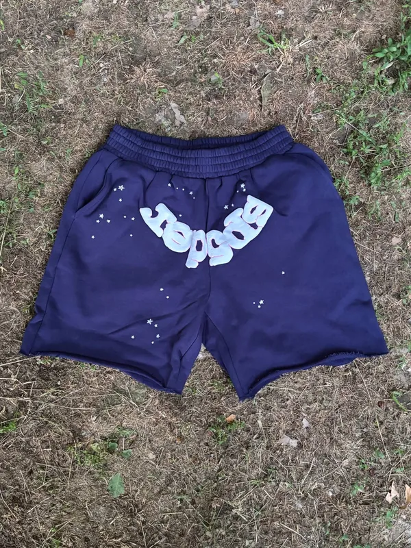 Sp5der Navy-Blue Shorts (Шорты Люкс Качества) — фото 1