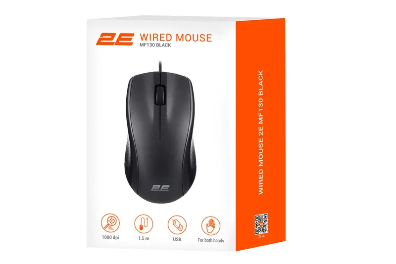 } Мышь 2Е MF130 USB Black 1 } Мышь 2Е MF130 USB Black 1