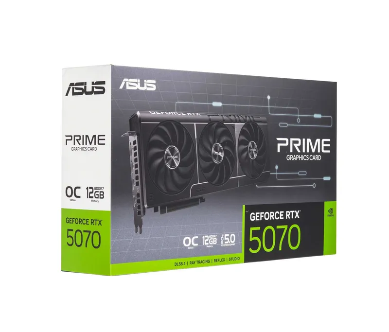 - Видеокарта ASUS Prime GeForce RTX 5070 OC 12GB GDDR7 4