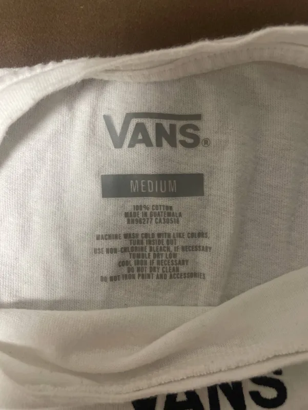 Футболка vans укороченная M белая — фото 1