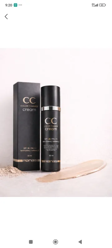 Солнцезащитный крем Ronas CC SPF 38 РА+++, 50 мл — фото 1