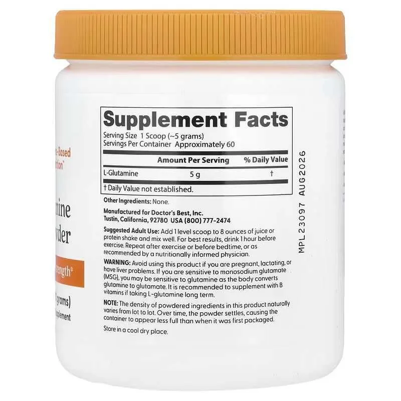 Doctor's Doctors Best Pure L-Glutamine Powder L-глютамин глутамин 2 Doctor's Doctors Best Pure L-Glutamine Powder L-глютамин глутамин 2