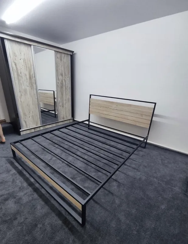 LOFT uslubidagi 200x160 temir karavot 1 LOFT uslubidagi 200x160 temir karavot 1