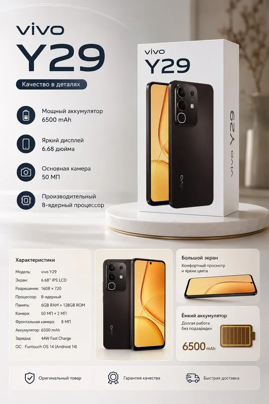 Vivo Y 29 Коричневый почка ишлатилмаган