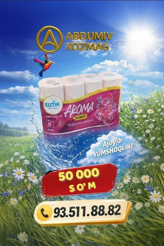 ELMA AROMA 8 talik Hojatxona qog'ozi