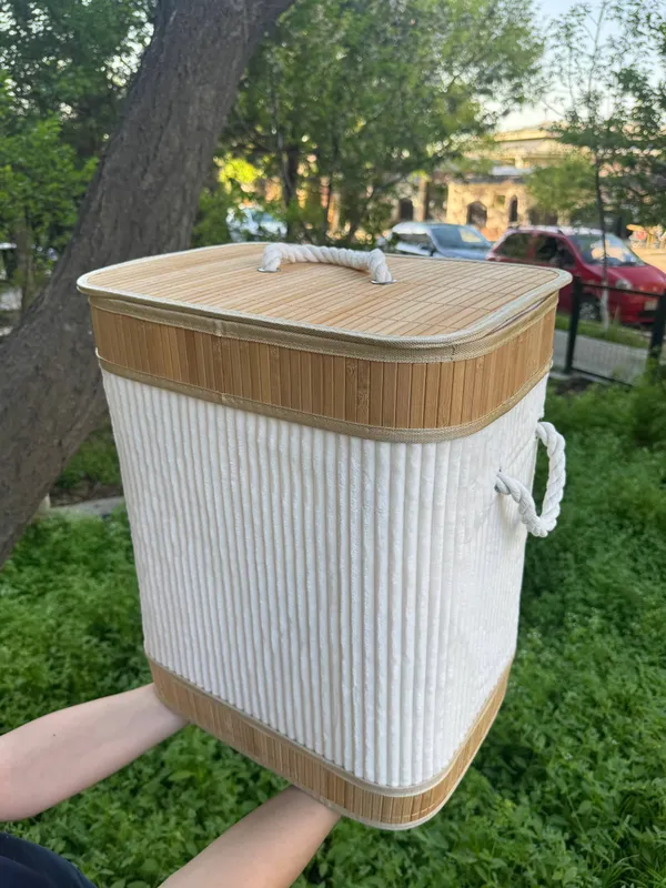 Бамбуковая корзина складная